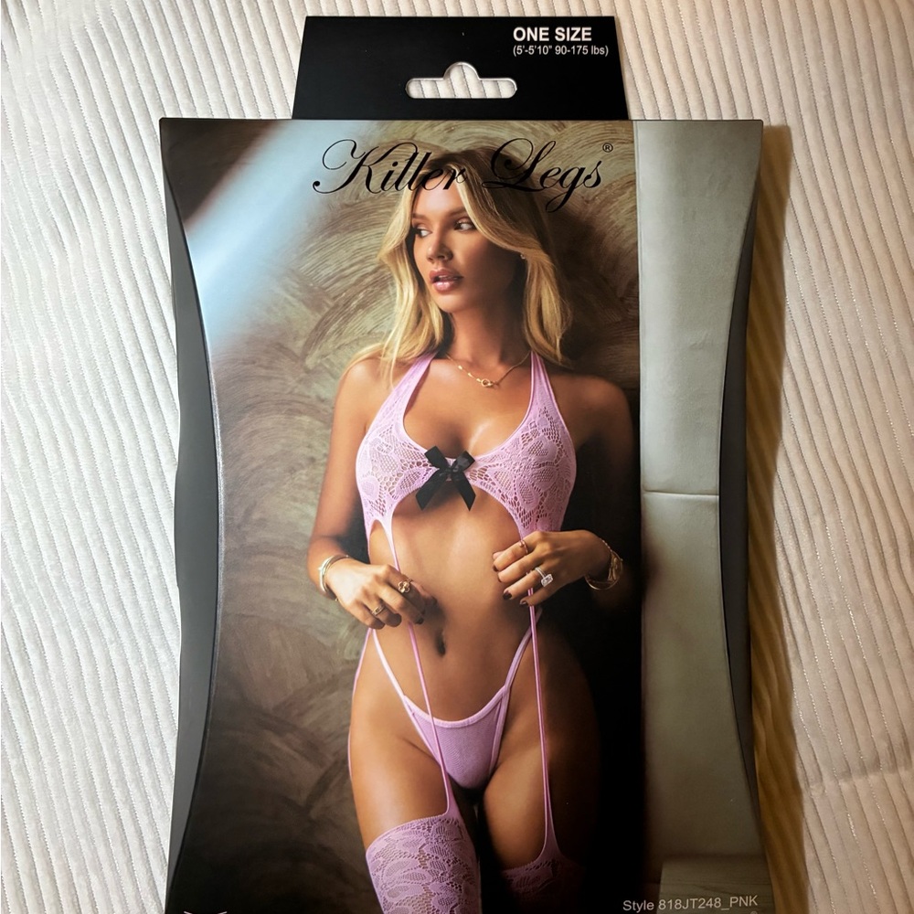 Pink Lace Lingerie Set